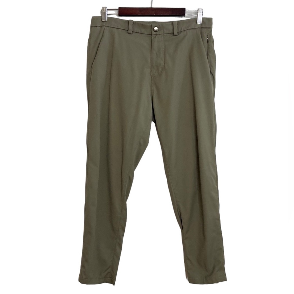 Lululemon Pants Men 32 x 27 Khaki Gray Commission Slim Chino Stretch Cotton